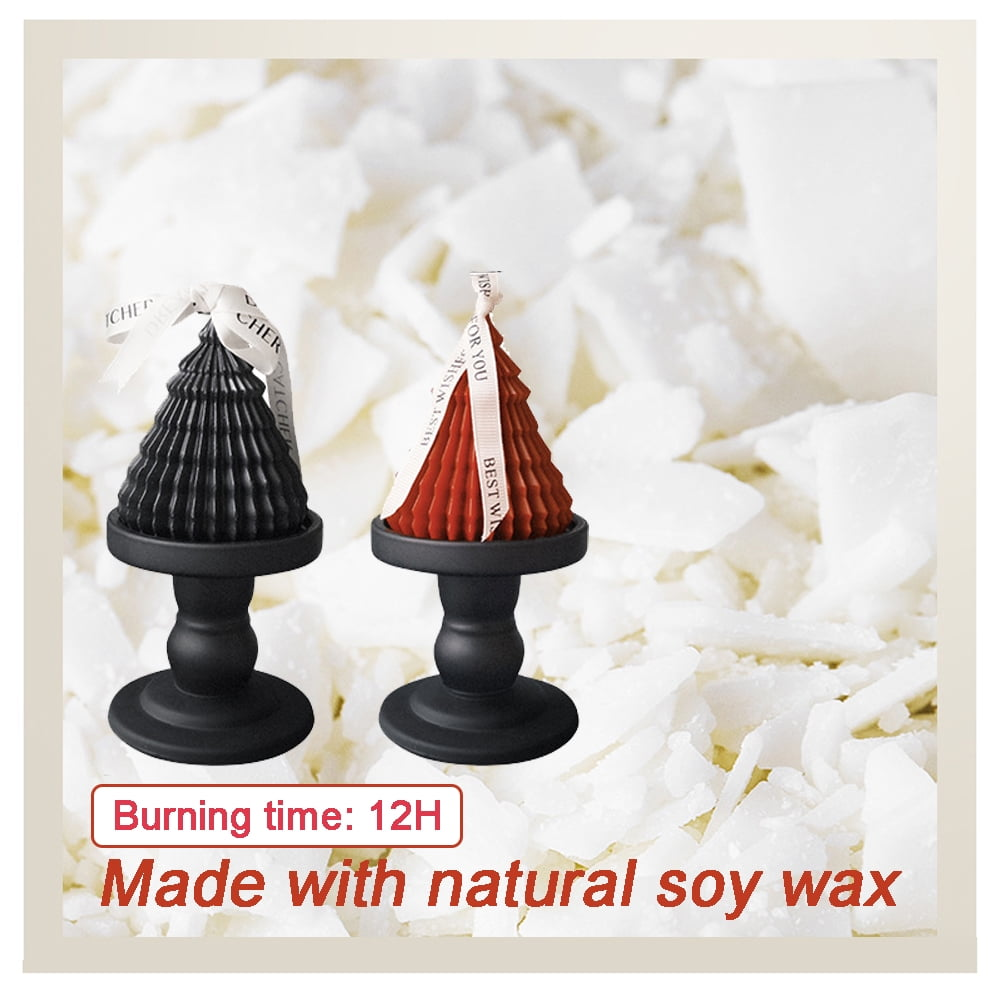 Onekawa Origami Tree Shaped Scented Candle Set with Frosted Ceramic Holder, 5.9oz Sweet Berries Soy Wax Decorative Candle, 12H Burn, Gift Box