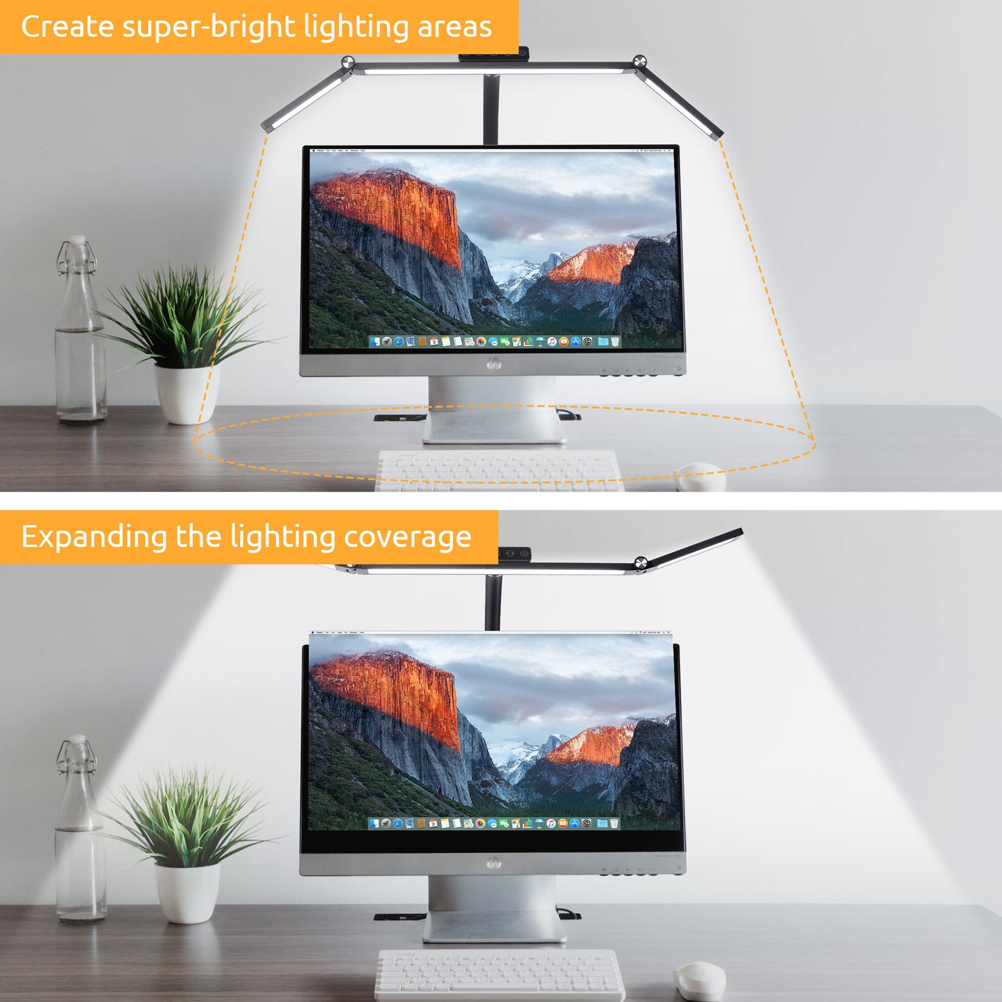 LOFTER-PRO LED Desk Lamps for Home Office, Eye Caring Architect Table Lights with Clamp, 24W Dimmable Overhead Light, Adjustable Flexible Gooseneck, 25 Lighting Models with Remote Control, Black