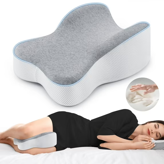 MOONORAH Knee Pillow for Side Sleepers,Support Between Legs,Leg Pillows for Sciatica,Back, HIPS,Large, Gray