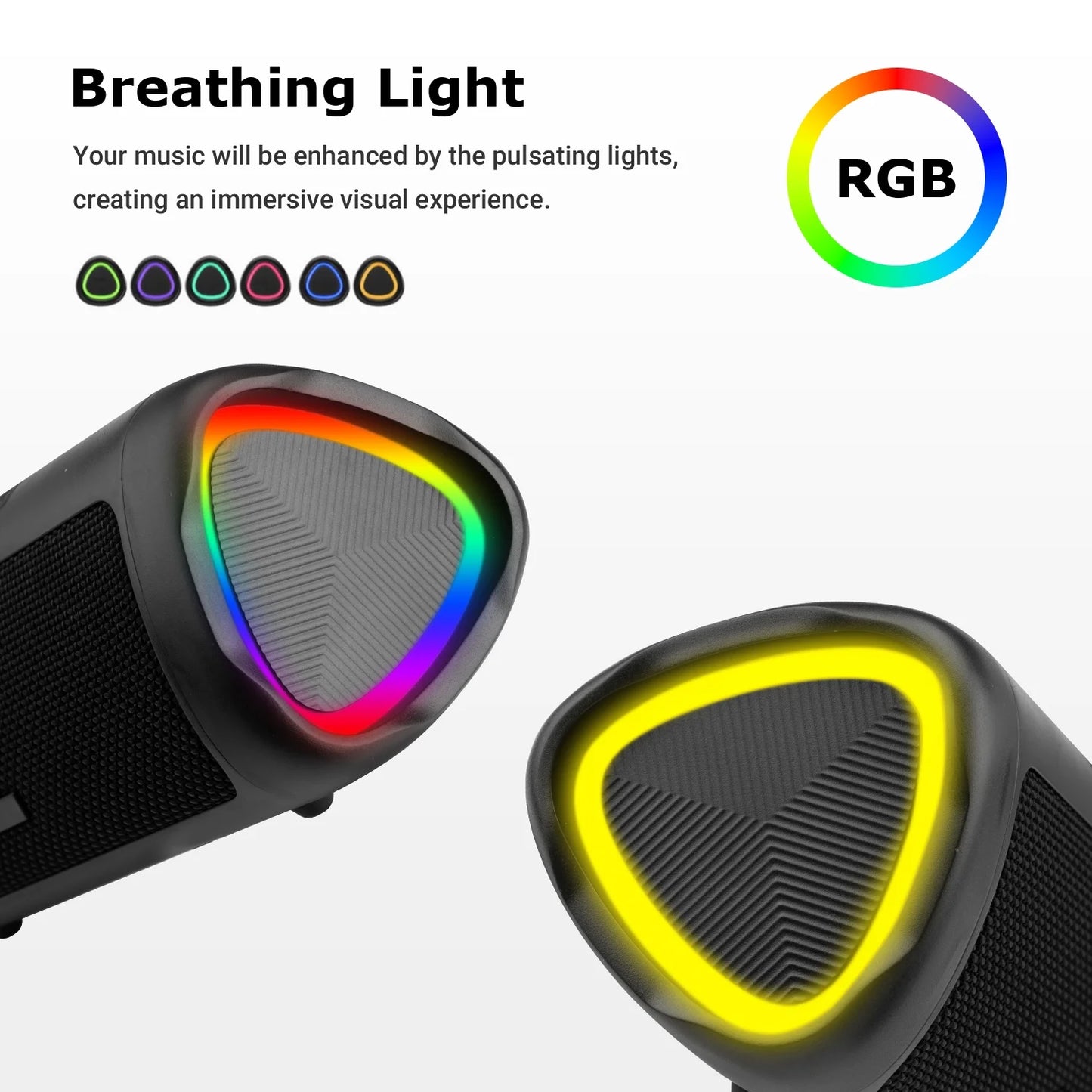 MOONORAH Bluetooth Speaker, Portable Wireless Bluetooth Speaker with HD Sound, IPX5 Waterproof, 24-Hour Playtime with Lights, Bluetooth 5.3, TWS Paring, Wireless Speaker for Home, Outdoors, Black