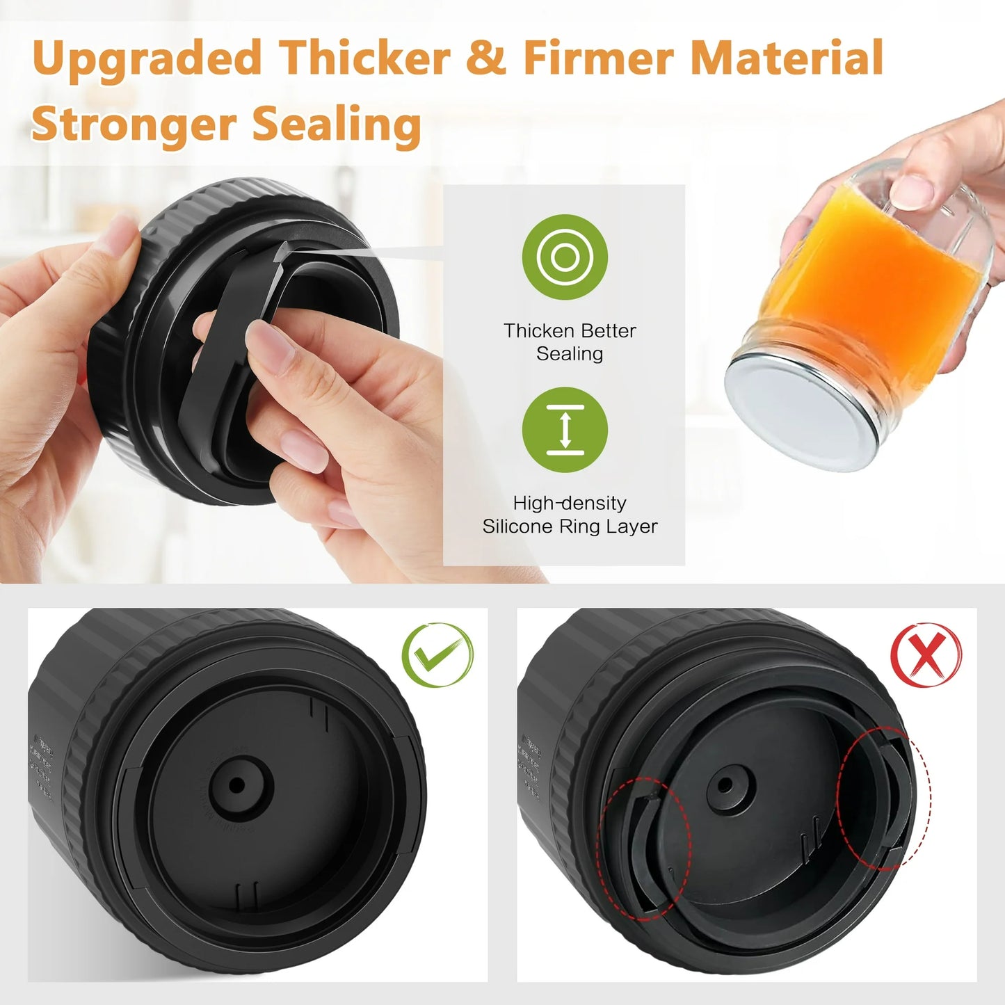 MOONORAH Electric Mason Jar Vacuum Sealer Kit for Wide Mouth and Regular Mouth Mason Jars, with Mouth and Regular Mason Lids, for Food Storage and Fermentation, Black