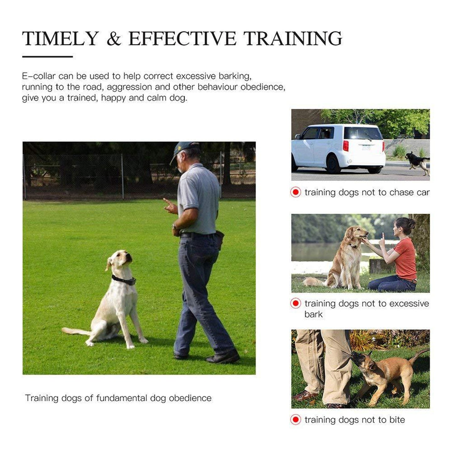 WANALI Dog Training Collar with Remote - 2600ft Range Shock Collar for Small, Medium & Large Dogs, IP68 Waterproof Rechargeable Bark Collar with 3 Modes (Beep/Vibration/Shock), LED Light