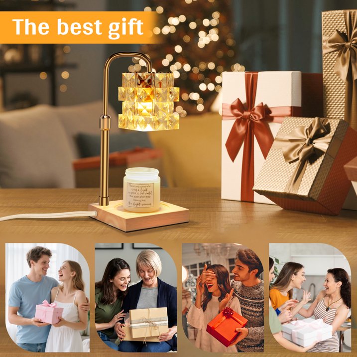 LOFTER-PRO Candle Warmer Lamp - Timer Dimmer Adjustable Height - 2 Halogen Bulbs