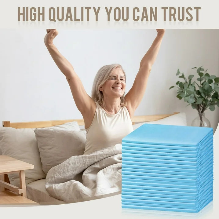 OTDLIGHT Disposable Underpads, Incontinence Bed Pads Super Absorbent Underpads 24" x 36" XL-Size, Waterproof Pee Pads, Thick Quilted Chucks Pee Pads for Adults, Kids and Babies, 30 Count