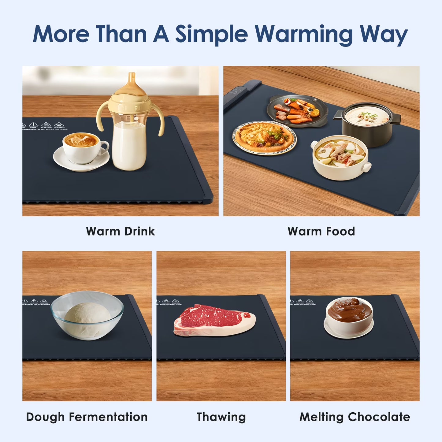 KAIPARA Food Warming Mat 25.6"x15", Full Surface Heating in 10s, Multiple Temp Settings & Timer, Portable Warmer for Parties