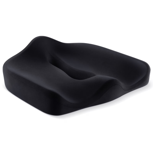 D O N A M A Ergonomic Office Seat Cushion for Tailbone Pressure Relief - Memory Foam Seat Pad for Comfort & Posture Improvement - Ideal for Office Chair,Desk Chairs,Car Seats,Wheelchairs,Home&Office Use(Black)