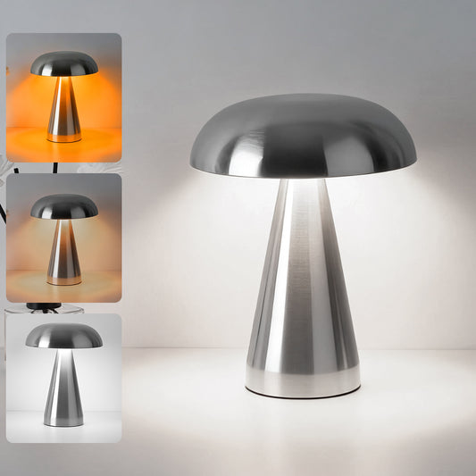 LOFTER-PRO Portable LED Table Lamp, Cordless Metal Desk Lamp, 3-Color Touch Control Rechargeable Lamp, 3-Levels Brightness Room Decor Desk Lamp, Bedside Lamp, Dining Room Lamp
