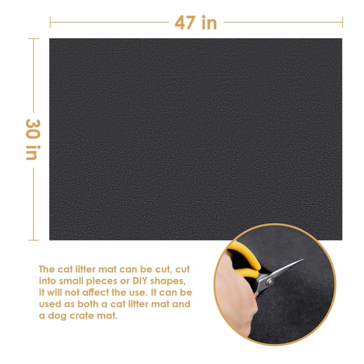 WANALIT Jumbo Cat Litter Box Mat - Waterproof, Trim to Fit - Extra Large 47 x 30 in