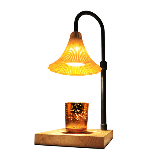 LOFTER-PRO Candle Warmer Lamp with Timer, Dimmable, Adjustable Height, Electric Top Down Melting for All Jar Candles, Home Decor Wax Melter Light, Includes 2 Halogen Bulbs, Flower