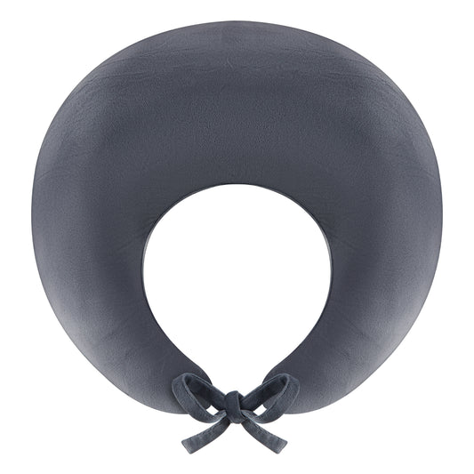 MOONORAH Reading Pillow for Gaming, Ergonomic U-Shaped Lap Pillow, Desk Pillow for Sitting in Bed or Sofa, Compact Arm Support Pillow for Playing, Working, Crocheting, Dark Grey