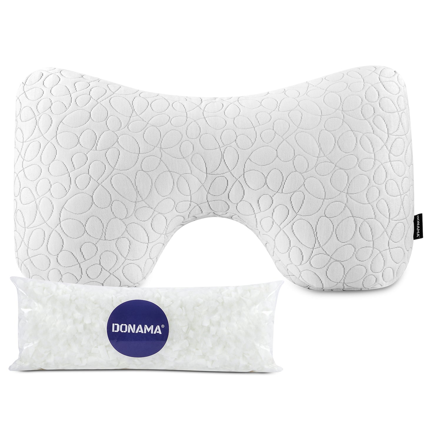 Cervical Pillow for Neck Pain Relief,Ergonomic Orthopedic Neck Pillow Support for Side Back Stomach Sleepers with Pillowcase,Black,King Size 27.56"x16.54"x5.51"