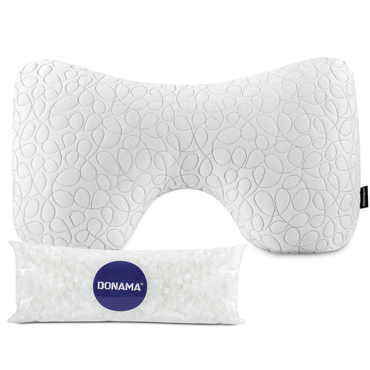 Cervical Pillow for Neck Pain Relief,Ergonomic Orthopedic Neck Pillow Support for Side Back Stomach Sleepers with Pillowcase,Black,King Size 27.56"x16.54"x5.51"