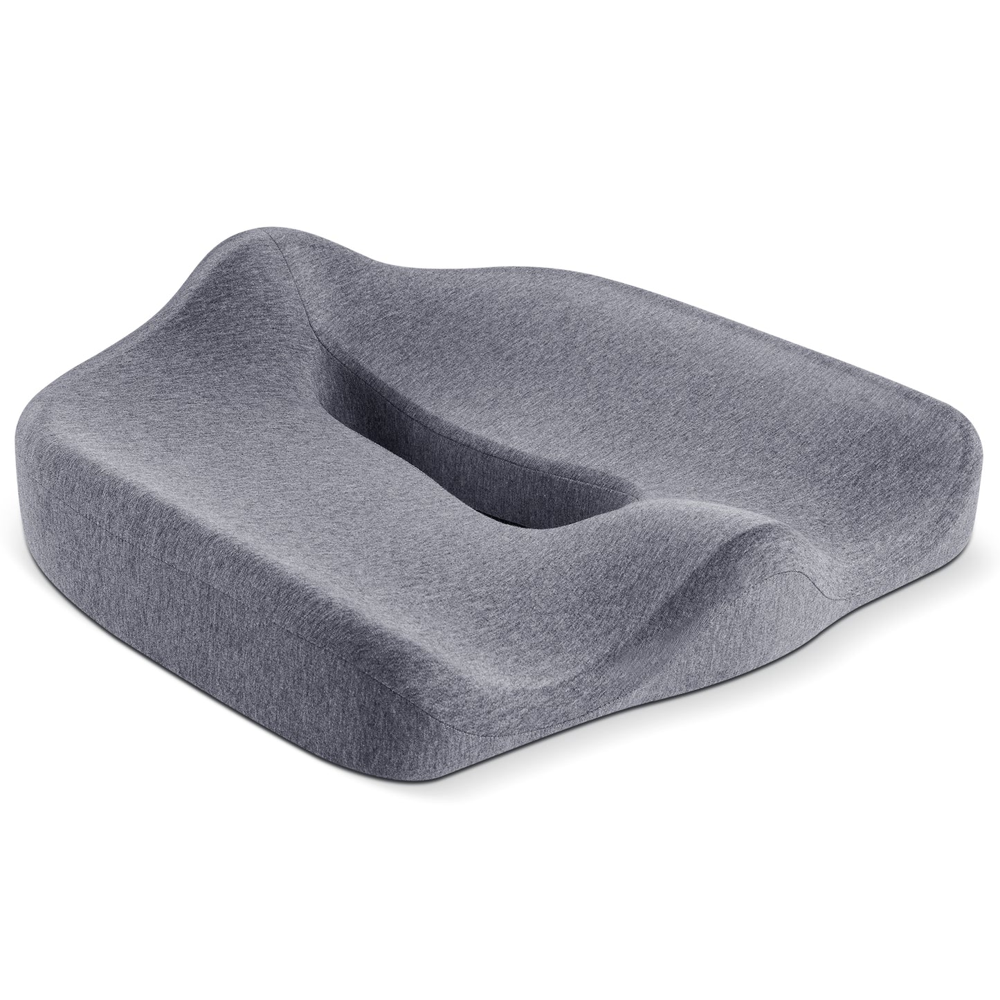 Ergonomic Seat Cushion for Tailbone Pressure Relief - Memory Foam Seat Pad for Comfort & Posture Improvement - Ideal for Office Chair,Desk Chairs, Car Seats, Wheelchairs, Home & Office Use(Dark Gray)