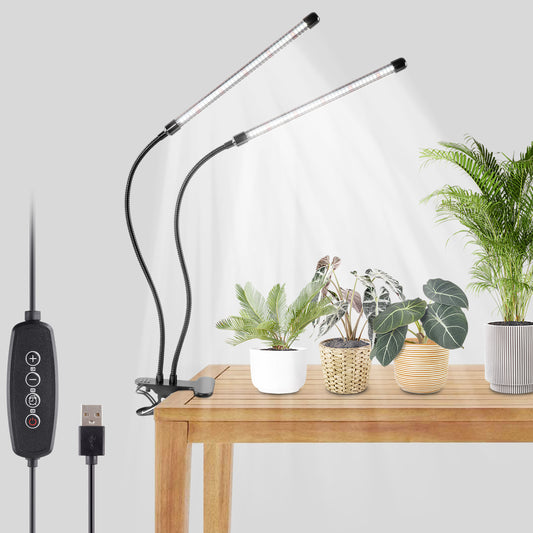 LOFTER-PRO Grow Lights for Indoor Plants, 84LED Clip Plant Light, 5 Level Dimmable Auto On Off Timing 4/8/12H, 6000K Full Spectrum Plant Grow Lamps for Bonsai, Pot Plant