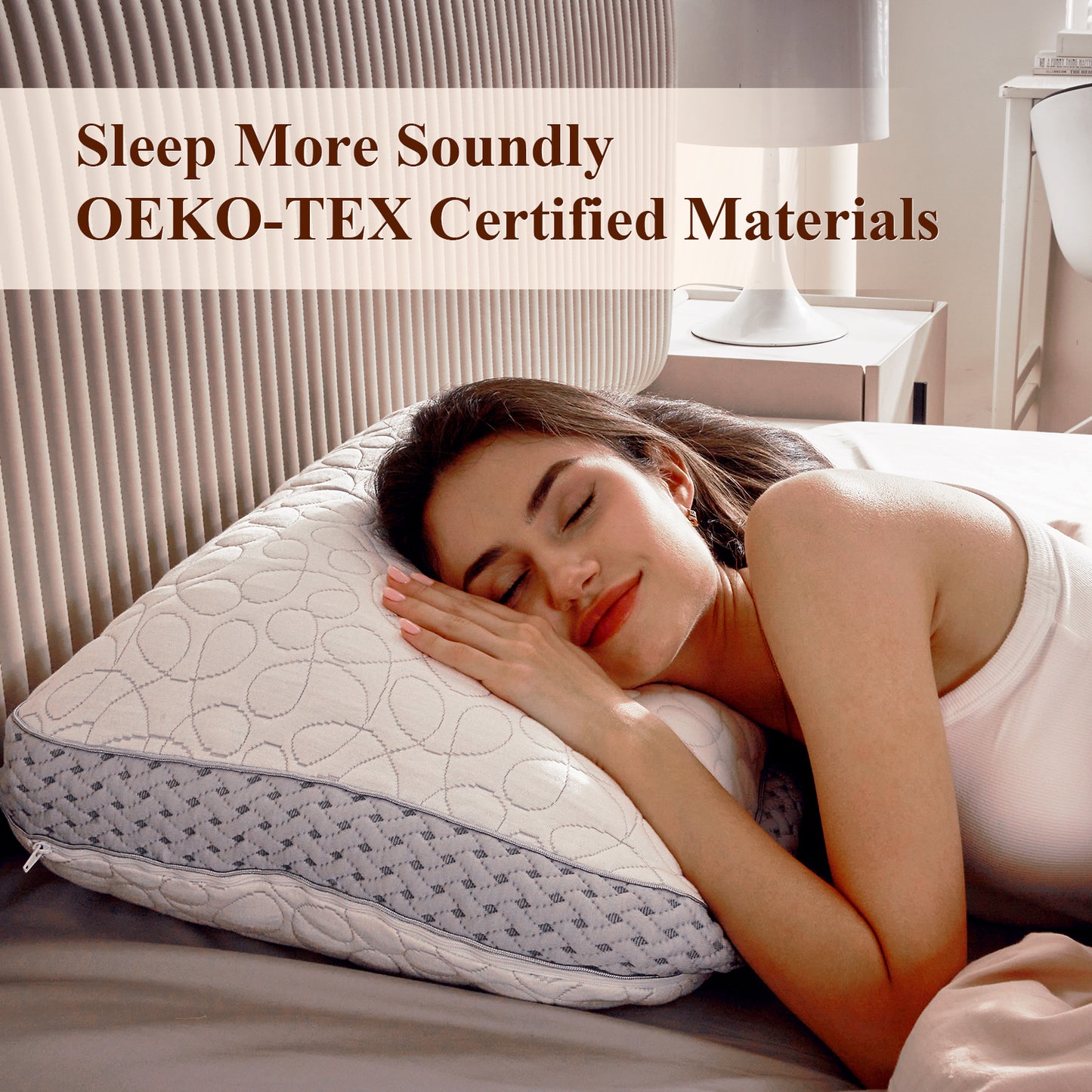 D O N A M A Adjustable Layer Cervical Pillow – 3-Layer customizable pillow with soft & firm inserts for personalized comfort, ergonomic support for side, back & stomach sleepers, removable washable cover, 20"x26"