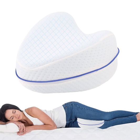 MOONORAH Knee Pillow for Side Sleepers-Memory Foam Leg Pillow for Lower Back & Sciatica Pain Relief,Hip Support Pillow for Side Sleeping,Soothing Spine Alignment Body Pillow-White