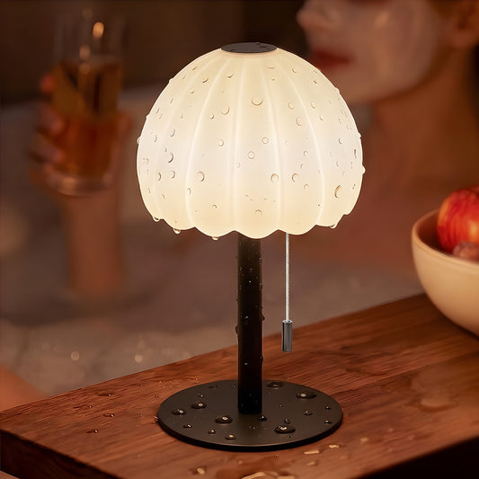 LAFAYTTE Rechargeable Touch Dimmable Shower Lamp, Waterproof Small Light with 2000mAh Battery, RGB Color Changing Table Lamp for Bathroom Bedroom Patio Decor