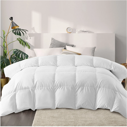 MOONORAH Cal-King Comforter Set, Bed in a Bag, Machine Washable Bedding Set with 2 Pillowcases for All Seasons - 3 Pieces White