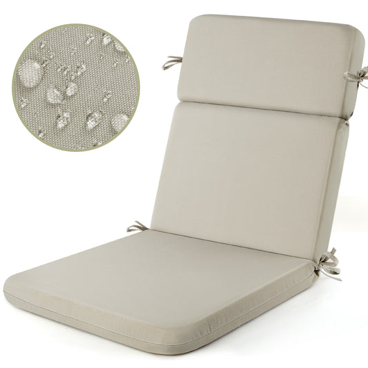 MOONORAH Outdoor Chair Cushions, 44"L x 21.5"W Patio Seat Cushions Outdoor Chair Pads with Ties, Waterproof Outdoor Chair Cushion Garden Sofa Couch Chair Pads, Sofe Comfortable, Grey