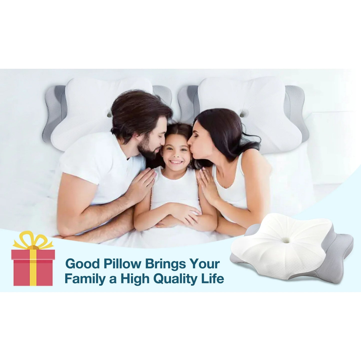 MOONORAH Memory Foam Pillow Stomach Sleeping Pillow, Protect Cervical Vertebra Pillow, Suitable For Playing Mobile Phone, Reading, Cushion In Bed, Washable Cover, Gray