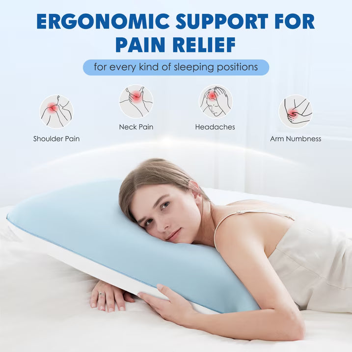 Kaipara Cooling Gel Memory Foam Pillow Soft - Neck Relief - Non-Standard Size