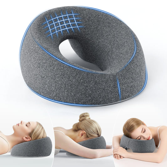 KAIPARA Face Down Pillow Massage Headrest for Bed, Memory Foam Pillow Face Cradle Support for Stomach Sleepers, Eye Post-Surgery Recovery and Spa Treatments