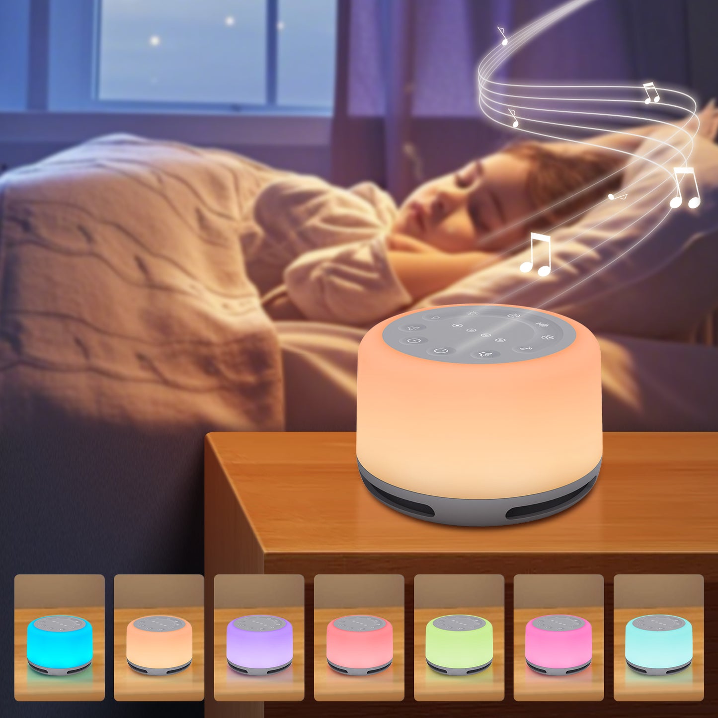 LOFTER-PRO Night Light, Baby Sound Machine, Sound Machine with Night Light for Sleeping with 24 Soothing Sounds, White Noise Soother for Bedroom