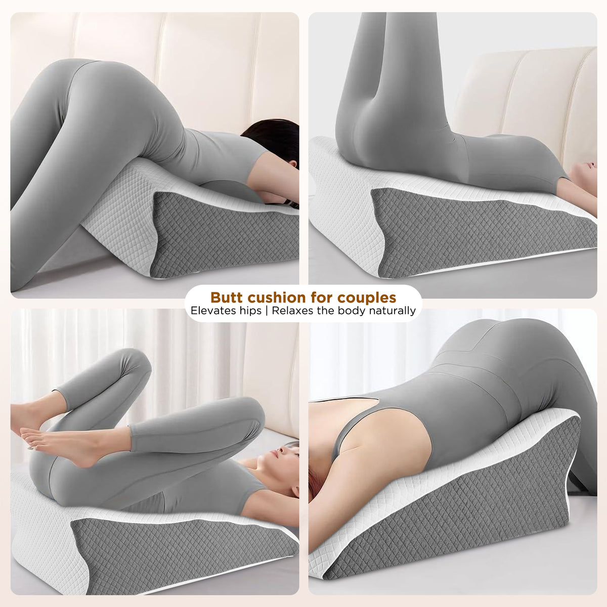 KAIPARA Memory Foam Wedge Pillow for Sleeping, Bed Wedge Pillow for Acid Reflux & Snoring Relief, Ergonomic Triangle Support Pillow for Reading, Sitting and Back Support