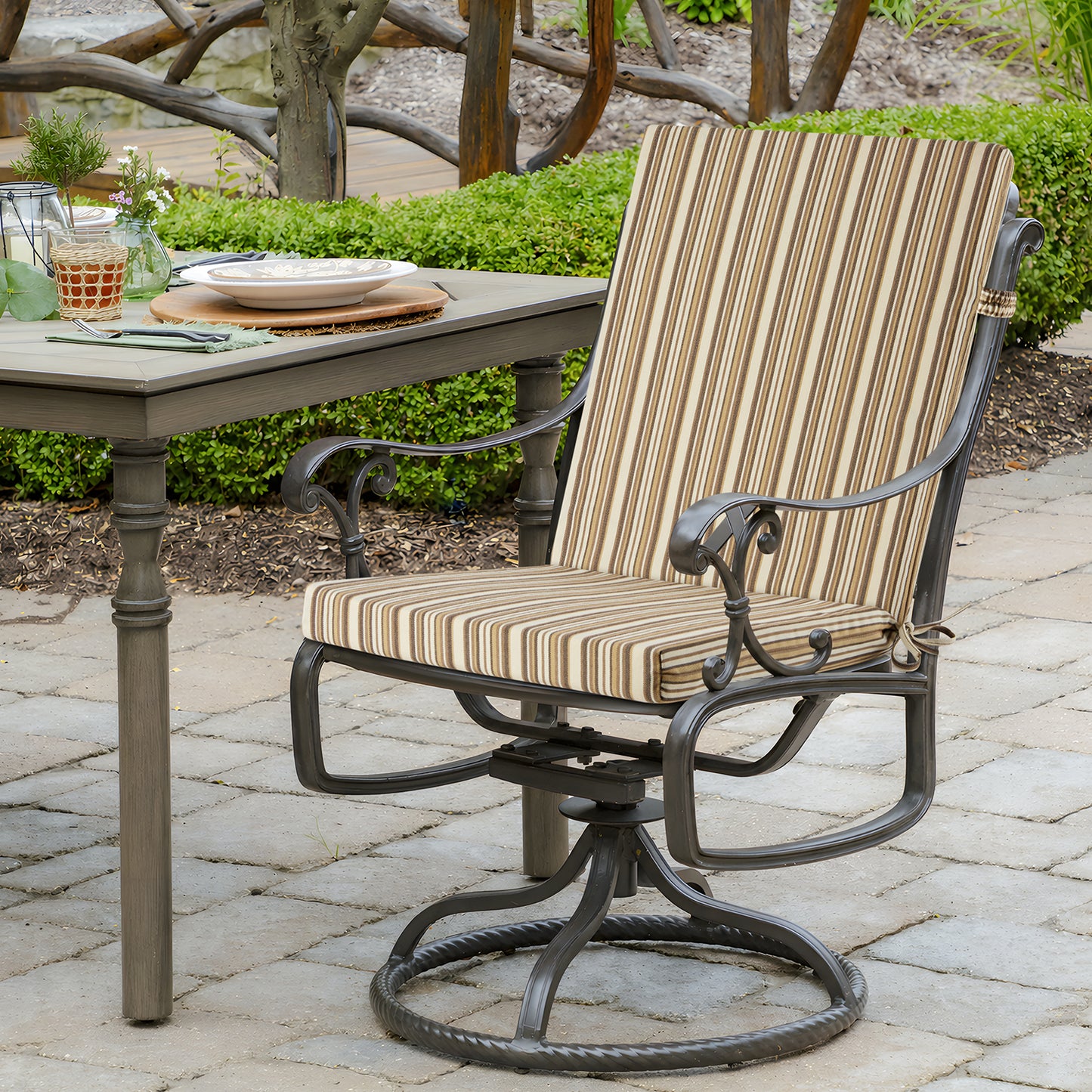 MOONORAH Outdoor Chair Cushions for Patio Furniture, 40"L x 18"W Rectangle Outdoor Chair Pads for Garden Sofa Couch Chair, Midback Chair, Rocking Chair, Waterproof Patio Seat Furniture Cushion