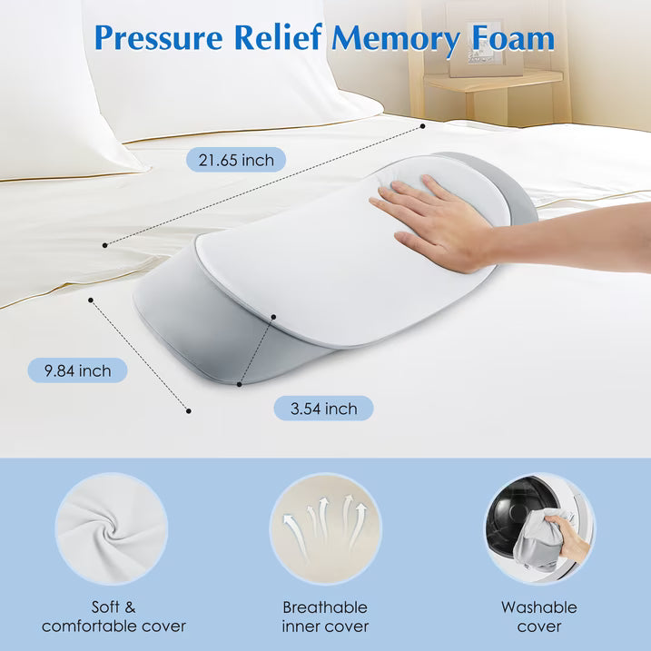MOONORAH Lumbar Support Pillow - Memory Foam Lower Back Pain Relief