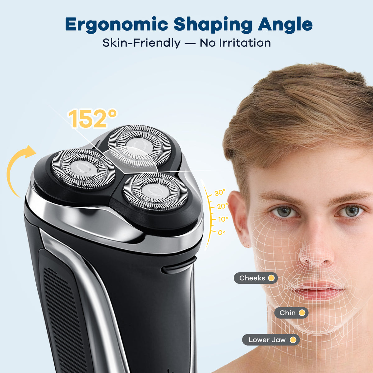 WANALIT Electric Razor for Men - Wet Use Rotary Shaver with Pop-Up Trimmer