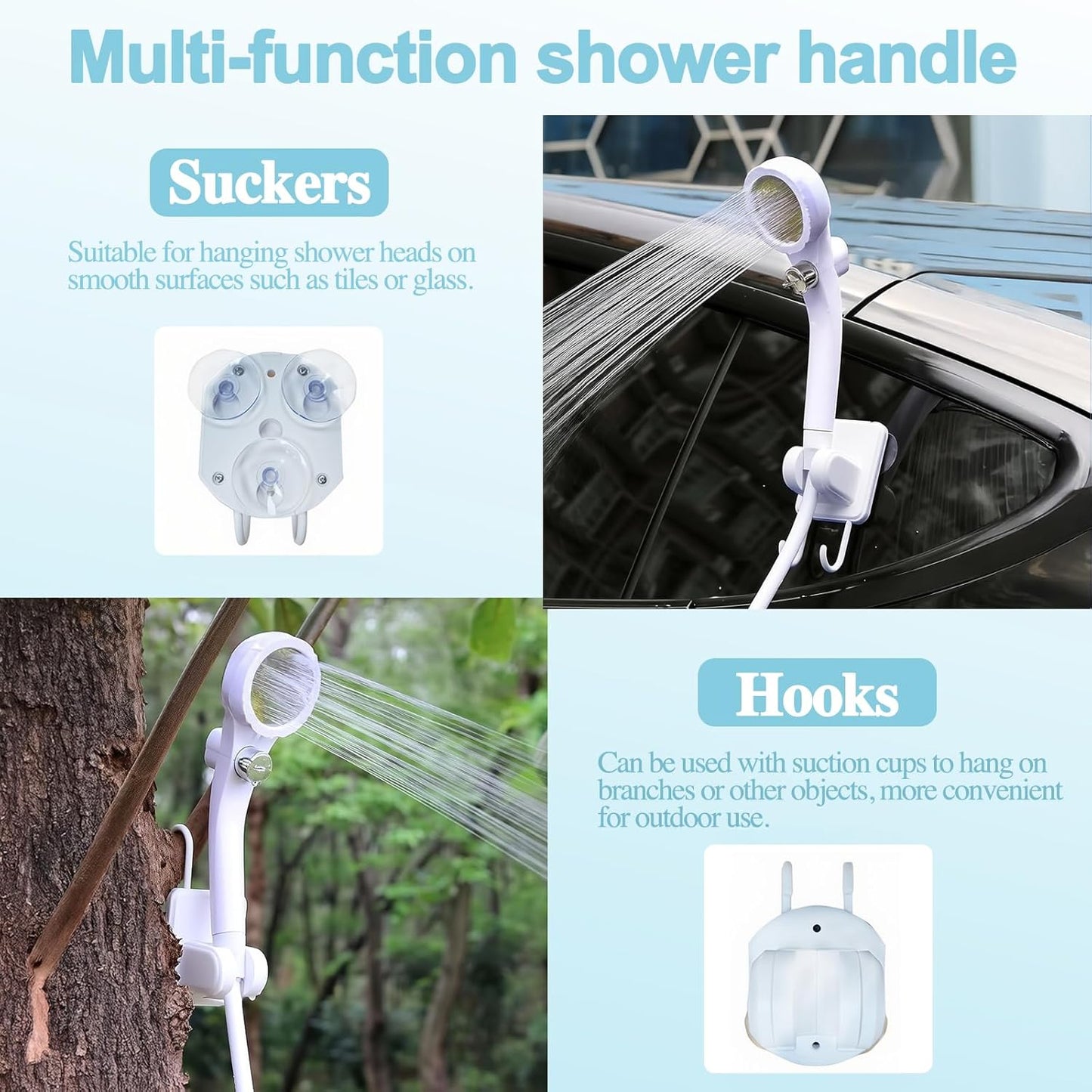 LOFTER-Pro Portable Shower for Camping, 5200mAh Rechargeable Outdoor Camp Shower Pump with Battery Level Display and 5 Spray Modes, IPX7 Waterproof for Traveling, Car Washing, Pet Bath (No ratings yet)
