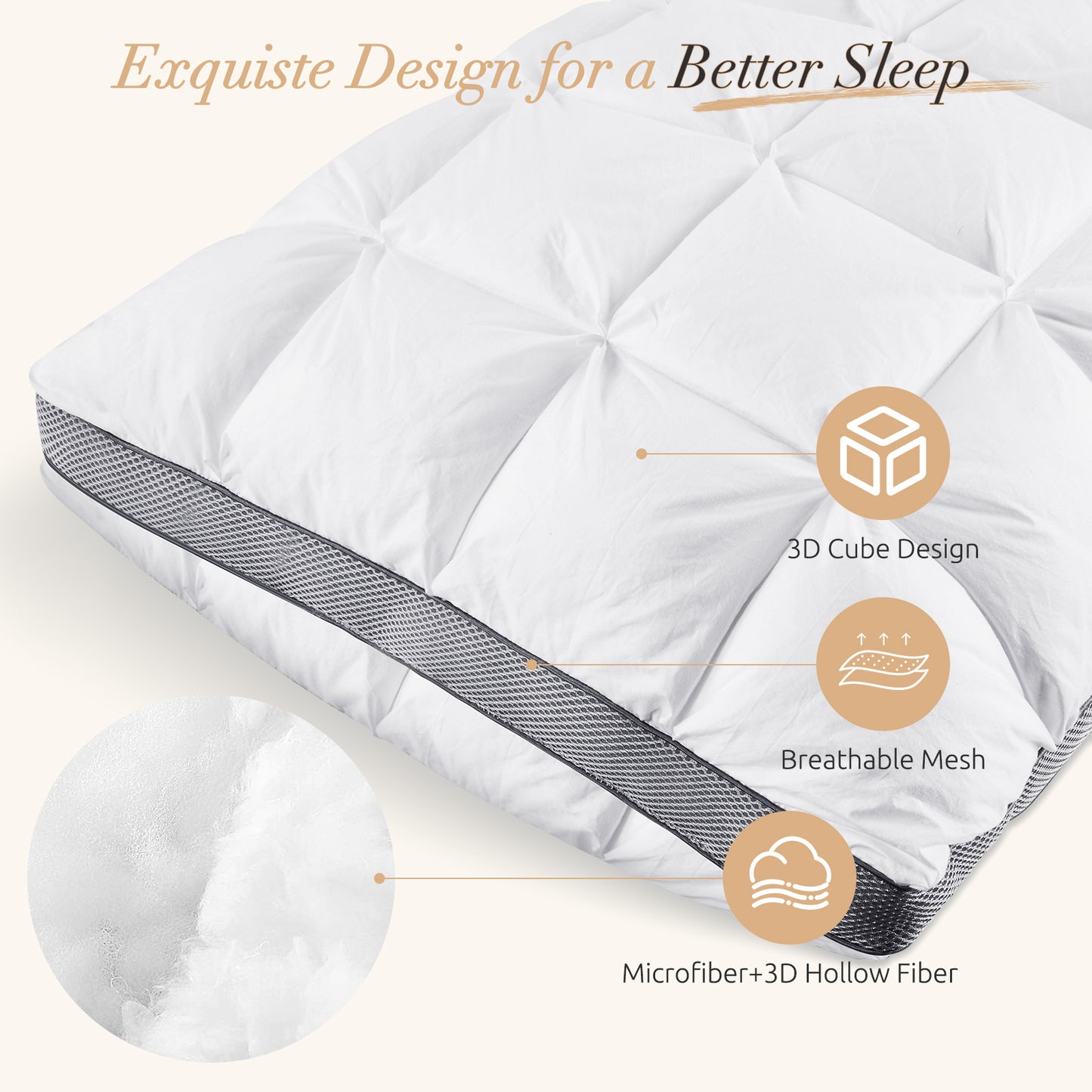 D O N A M A Cervical Memory Foam Pillow for Sleeping – Ergonomic Contour Orthopedic Pillow, Fluffy & Supportive High-Resilience Pillow for Side, Back & Stomach Sleepers