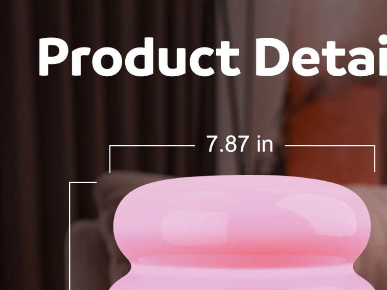 LAFAYTTE Mushroom Lamp for Bedroom,Mid Century Modern Lamp for Nightstand, Dimmable Retro Egg Tart Bedside Small Lamps,Unique Home Mushroom Decor Aesthetic Cute Table Lamps for Living Room,Pink