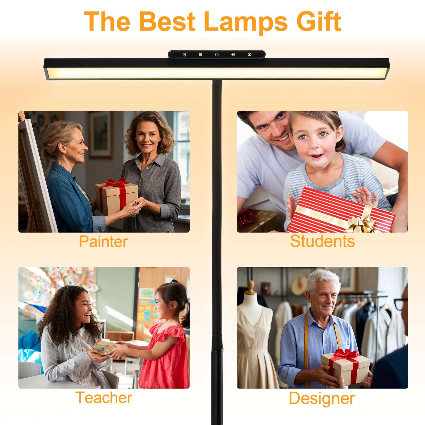 LOFTER-Pro LED Desk Lamps with Clamp, Architect Table Lights for Home Office, 3 Colors Stepless Dimming, Long Flexible Gooseneck Table Lamp with Touch Control and Remote Control, Black