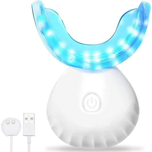 MOONORAH Teeth Whitening Kit, Teeth Whitening Light with Mouth Trays with 16 Accelerator LED light, 4 Teeth Whitening Gel for Sensitive Teeth, Professional Level Whitening Set, Rechargeable