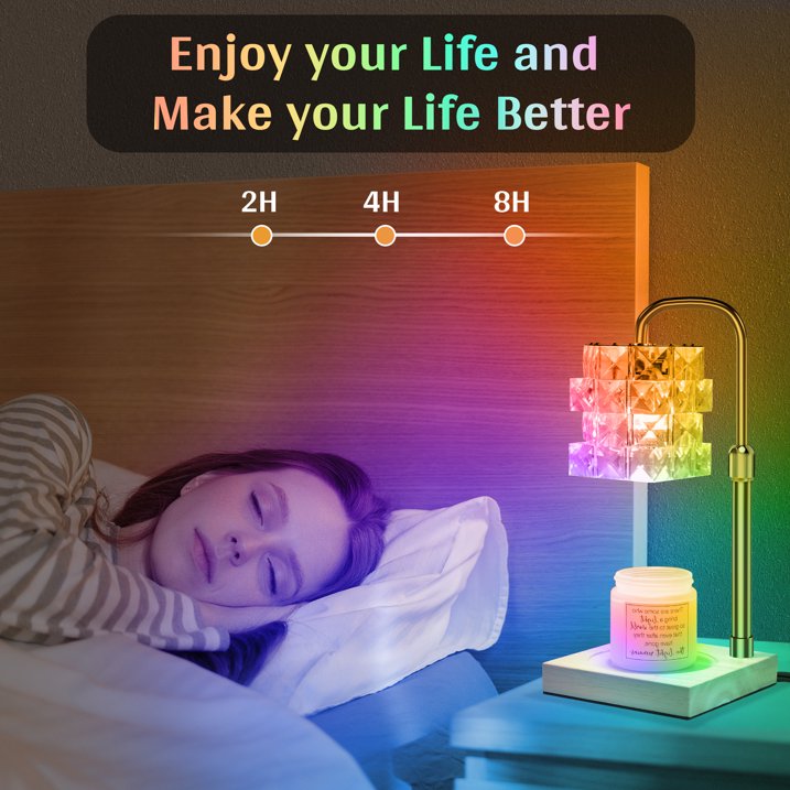 LOFTER-PRO Candle Warmer Lamp - RGB LED, Timer, Dimmer, Adjustable Height