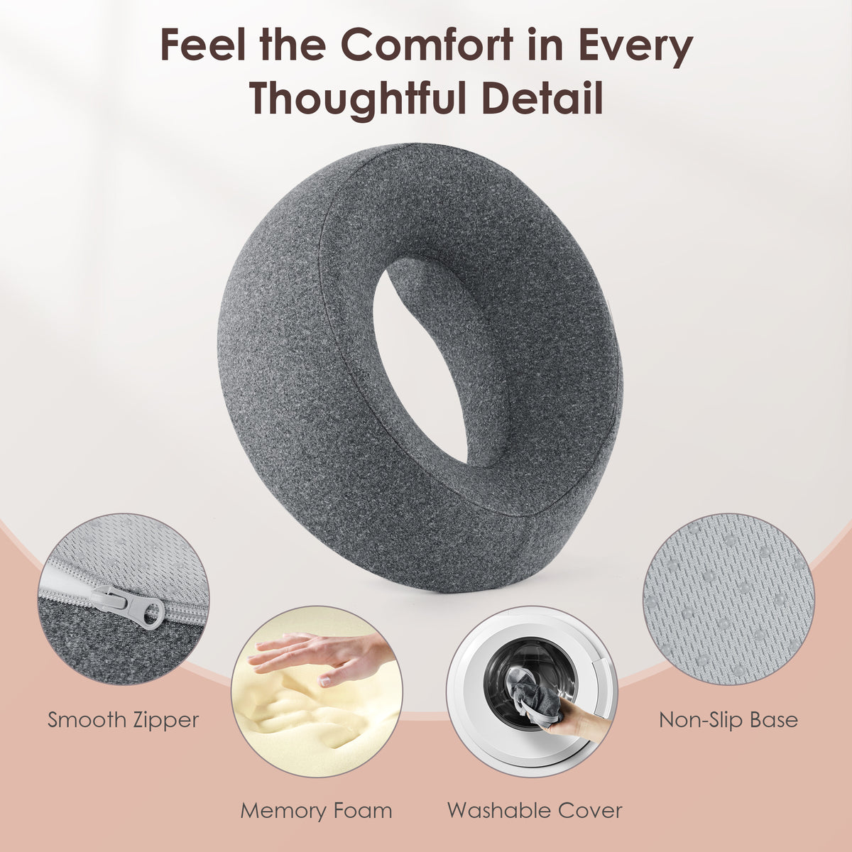 KAIPARA Face Down Pillow Massage Headrest for Bed, Memory Foam Pillow Face Cradle Support for Stomach Sleepers, Eye Post-Surgery Recovery and Spa Treatments