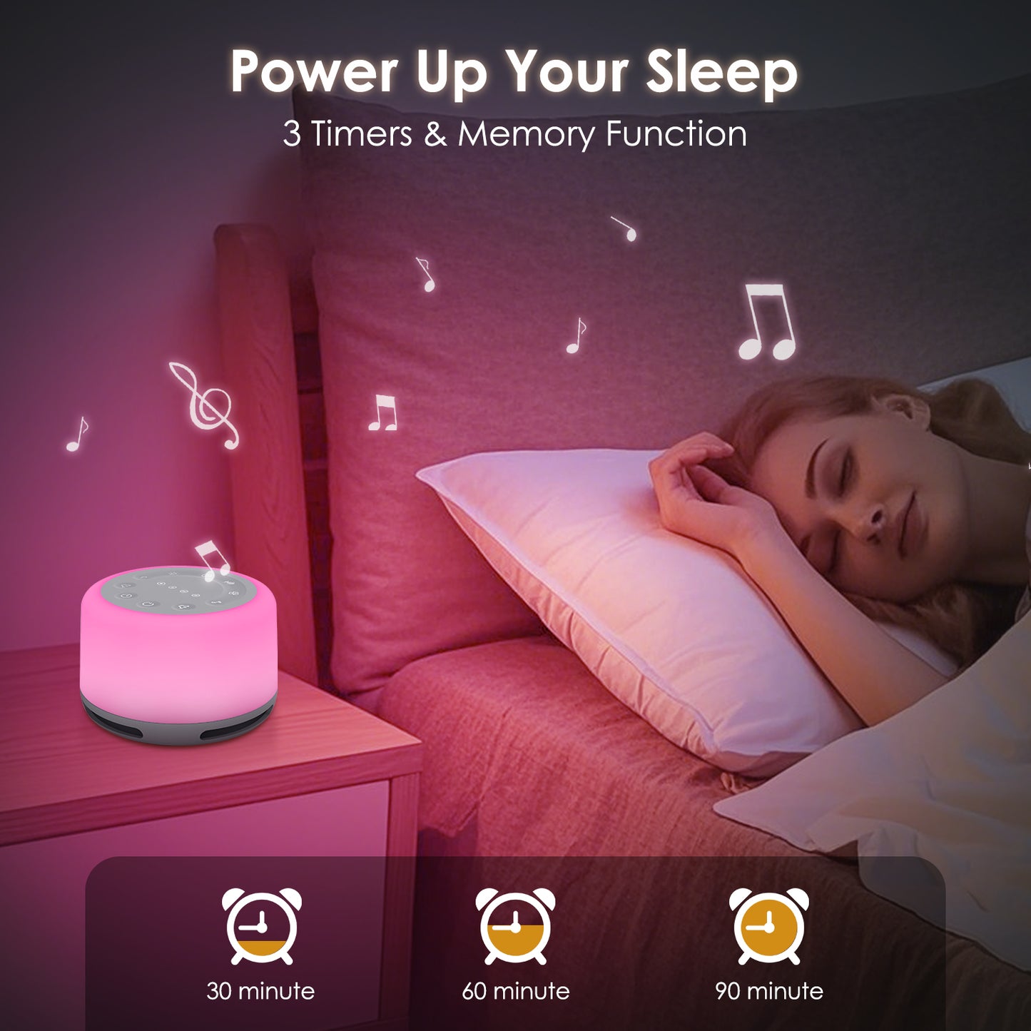 LOFTER-PRO Night Light, Baby Sound Machine, Sound Machine with Night Light for Sleeping with 24 Soothing Sounds, White Noise Soother for Bedroom