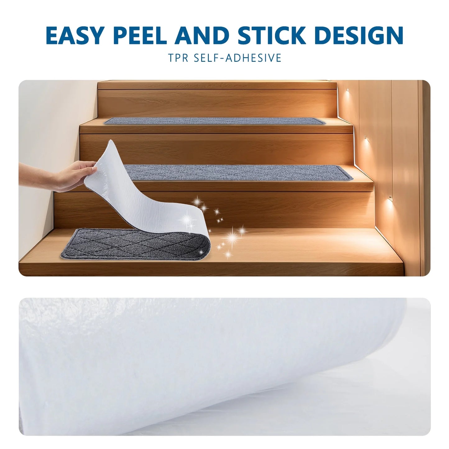 MOONORAH Non Slip Carpet Stair Treads, 15-Pack