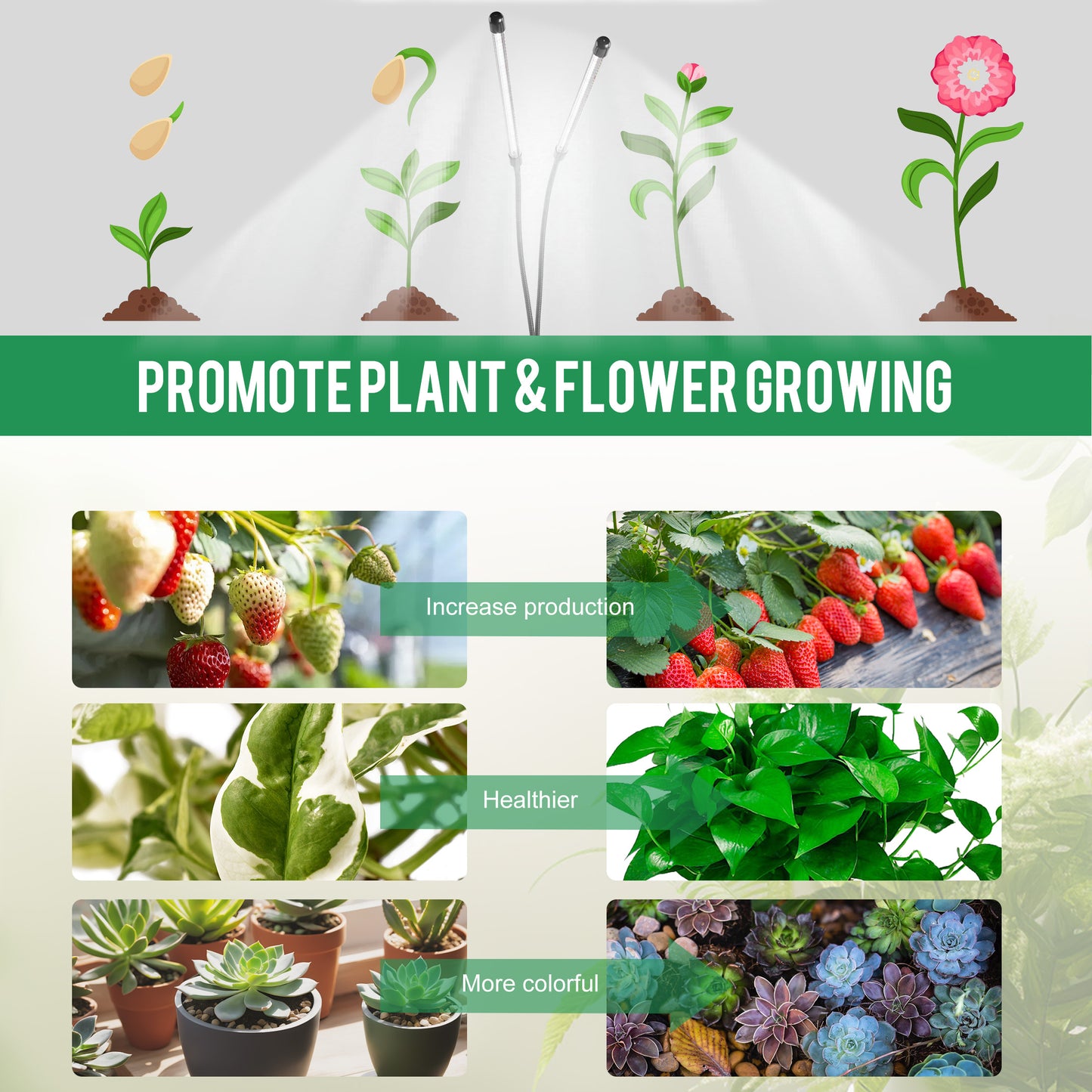 LOFTER-PRO Grow Lights for Indoor Plants, 84LED Clip Plant Light, 5 Level Dimmable Auto On Off Timing 4/8/12H, 6000K Full Spectrum Plant Grow Lamps for Bonsai, Pot Plant