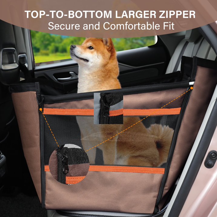 Kaipara Foldable Dog Car Seat - Waterproof with Safety Belt - Medium