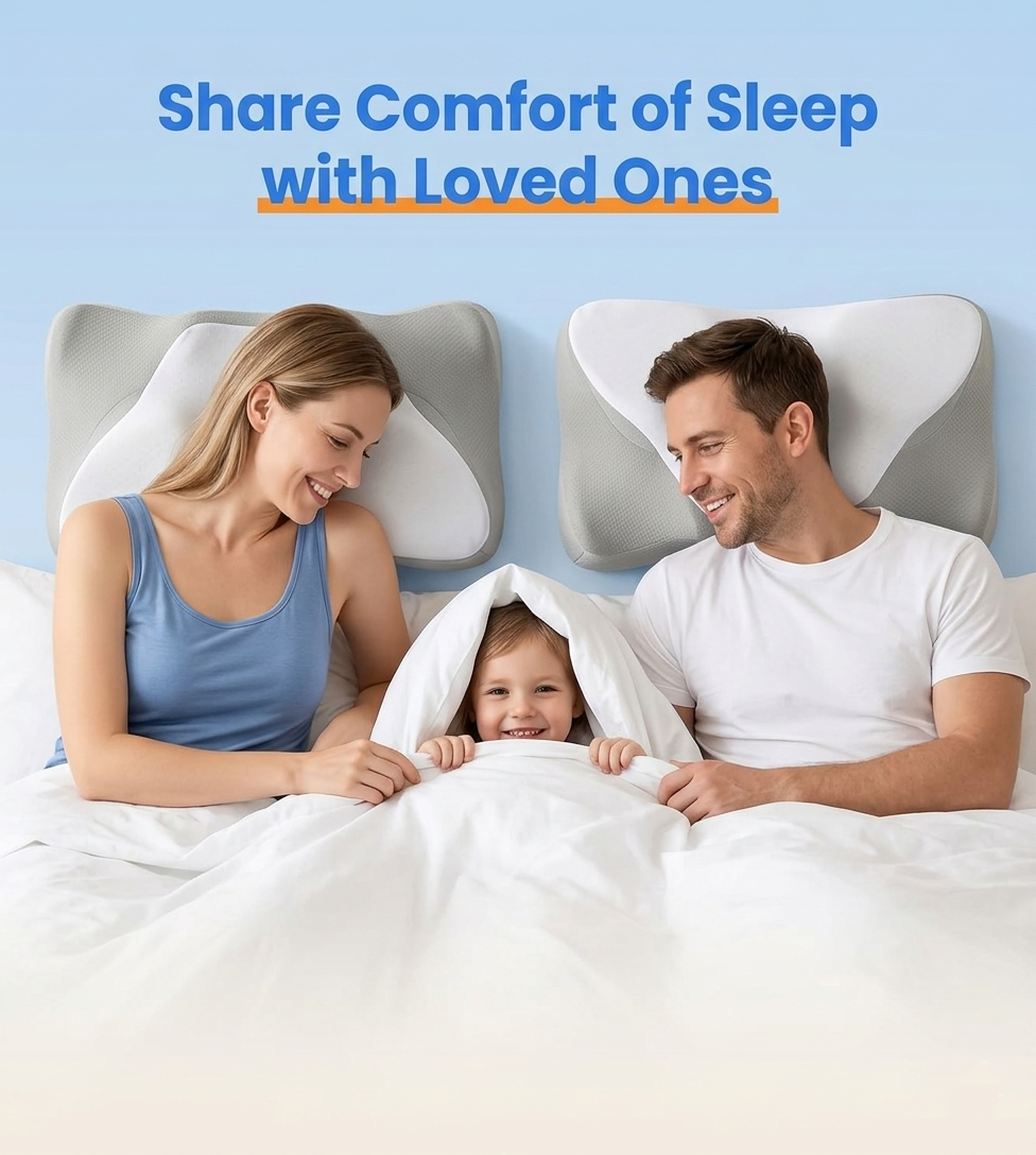 KAIPARA Cervical Neck Pillow for Pain Relief, Ergonomic Memory Foam Bed Pillow for Sleeping, Cooling Contour Pillow for Side Back Stomach Sleepers