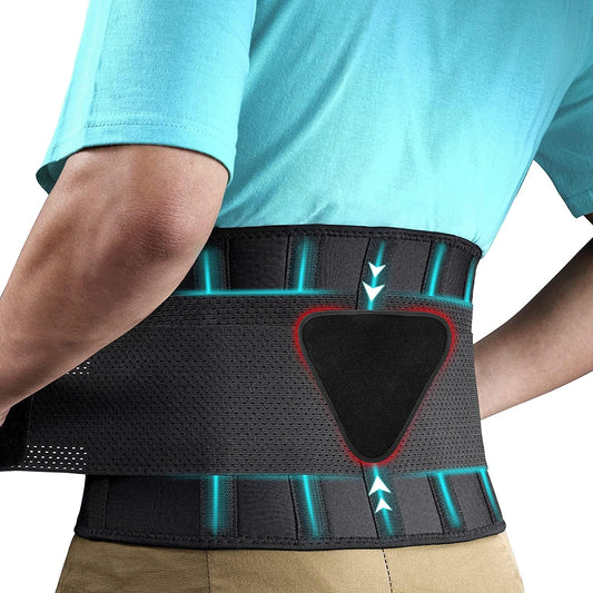 OTDLIGHT Back Brace , Lower Back Pain Relief with an Adjustable and Breathable Design, Back Lumbar Support Belt for Men and Women for Herniated Disc Scoliosis Sciatica Herniated Disc-Black(XXL)