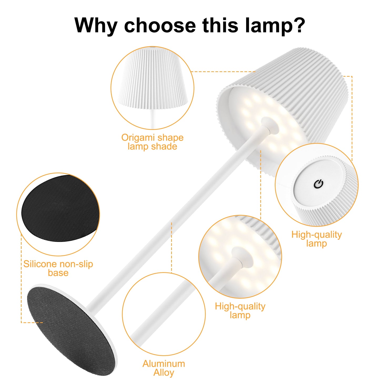 LOFTER-Pro 15" Desk Lamp with Metal Base, 2 Pack Rechargeable Dimmable Light, 3-Color Stepless Dimming for Bedroom and Office