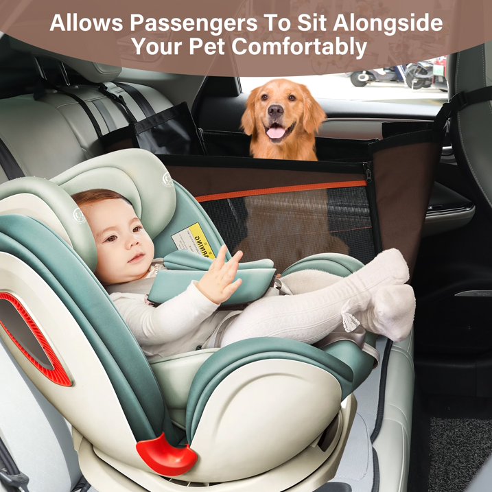 Kaipara Foldable Dog Car Seat - Waterproof with Safety Belt - Medium