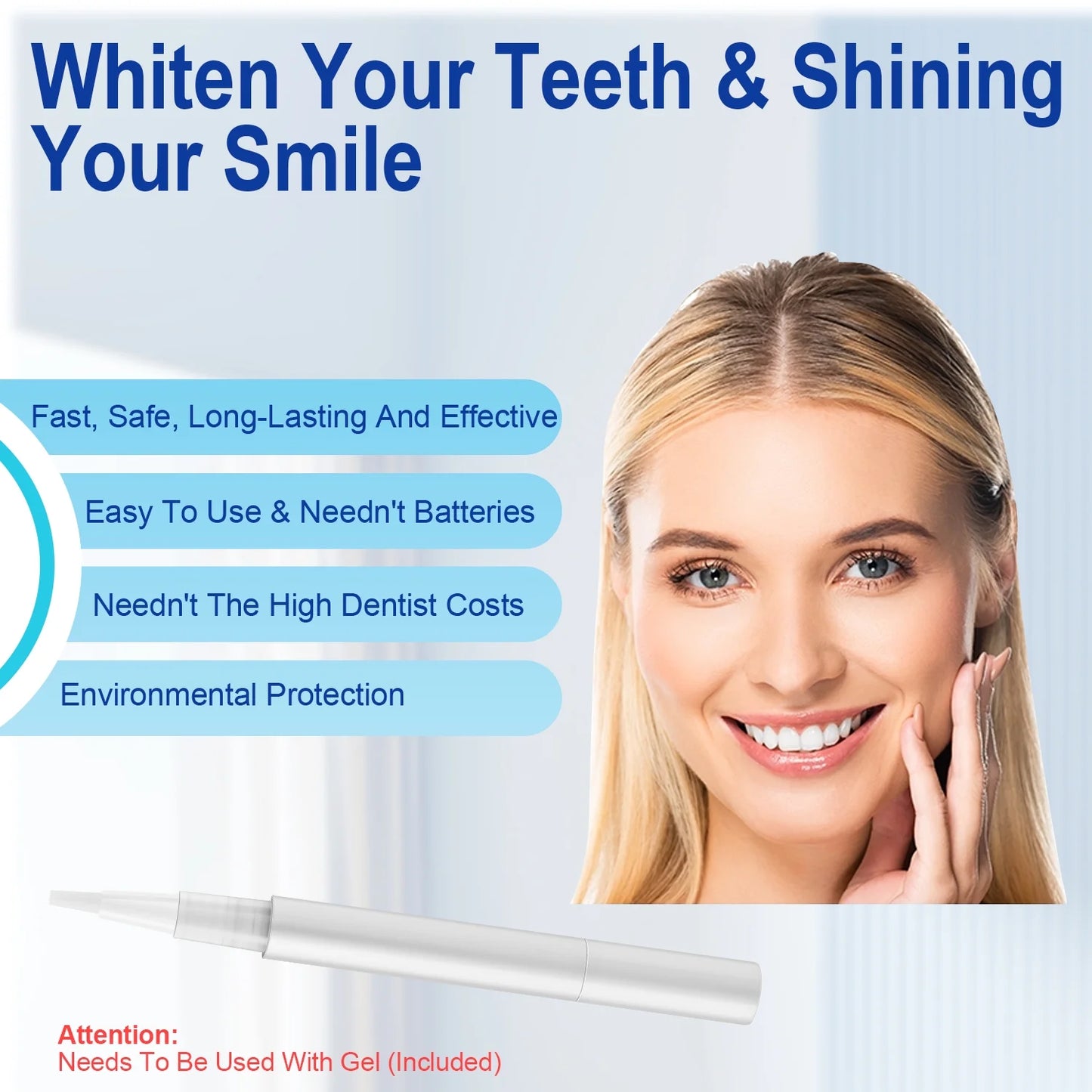 MOONORAH Teeth Whitening Kit, Teeth Whitening Light with Mouth Trays with 16 Accelerator LED light, 4 Teeth Whitening Gel for Sensitive Teeth, Professional Level Whitening Set, Rechargeable