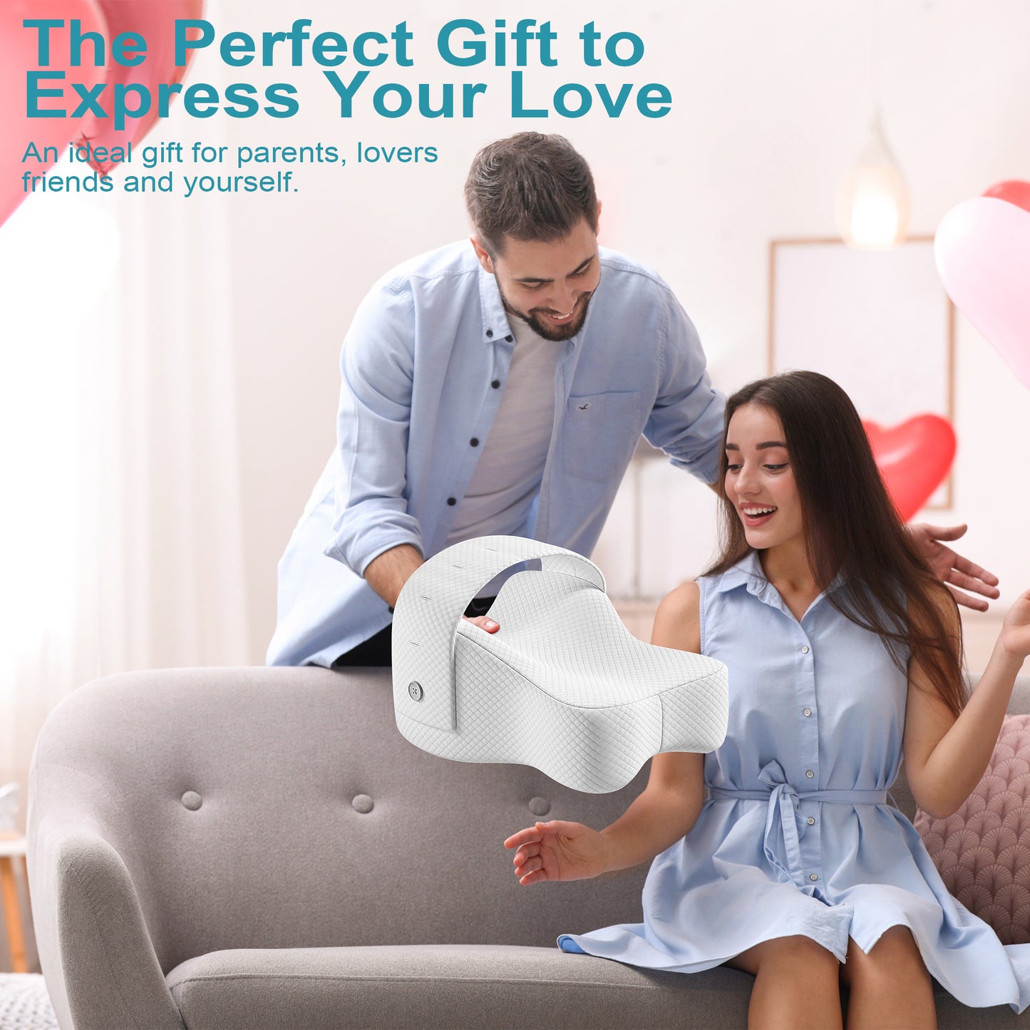 KAIPARA Knee Pillow for Side Sleepers, Memory Foam Knee Support Pillow, Comfortable Leg Pillow for Side Sleeping with Adjustable Strap,Relief for Sciatica, Back, HIPS, Knees, Joints