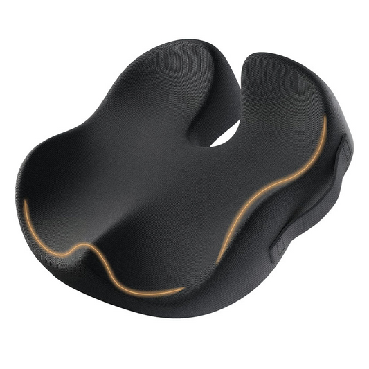 WANALIT Seat Cushion, Office Chair Cushion for Sciatica, Coccyx Cushion, Ergonomic Memory Foam Seat Cushion for Car, Home, Pressure Relief Pad for Hip, Tailbone, All Day Comfort, Black