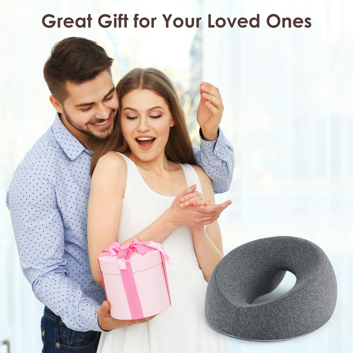 KAIPARA Face Down Pillow Massage Headrest for Bed, Memory Foam Pillow Face Cradle Support for Stomach Sleepers, Eye Post-Surgery Recovery and Spa Treatments